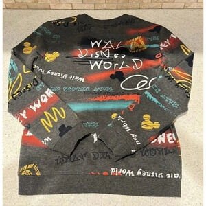 Walt Disney‎ world graffiti style sweater kids XL BH